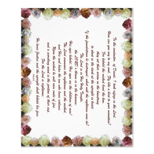 Skript, Psalm 11, blomsterfull Fototryck
