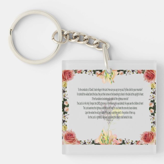 Skript, Psalm 11, färglöst blomma (Framsidan)