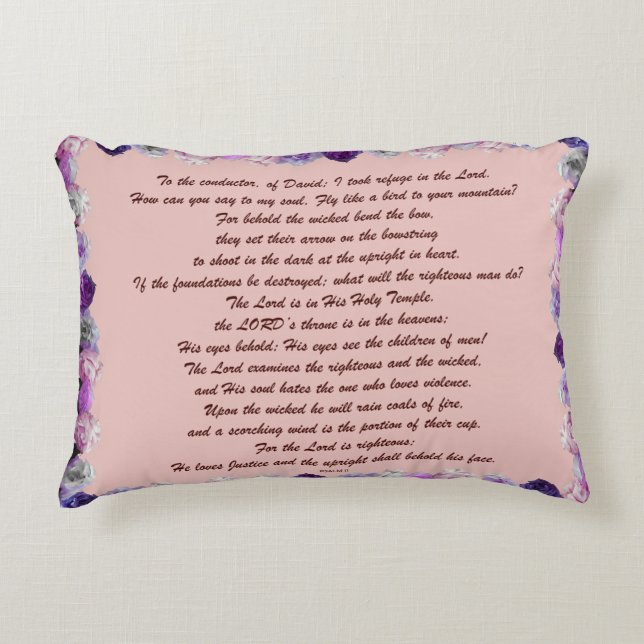 Skript, Psalm 11, Lila Ro Prydnadskudde (Framsidan)