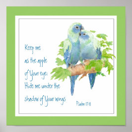 Skript, psalm 17:8 under Vinge Poster