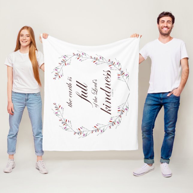 Skript, Psalm 33, Fullt Kindness Fleecefilt (På plats)