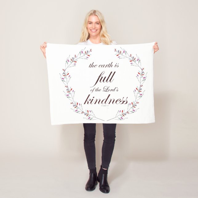 Skript, Psalm 33, Fullt Kindness Fleecefilt (På plats)