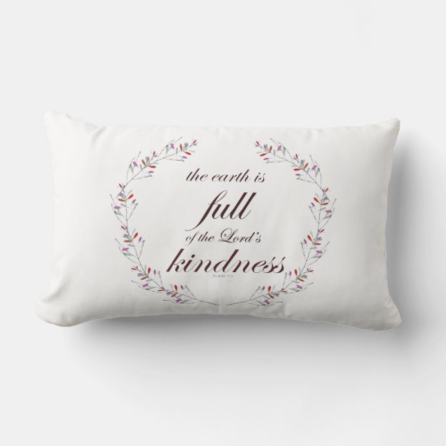 Skript, Psalm 33, Fullt Kindness Lumbarkudde (Framsida)