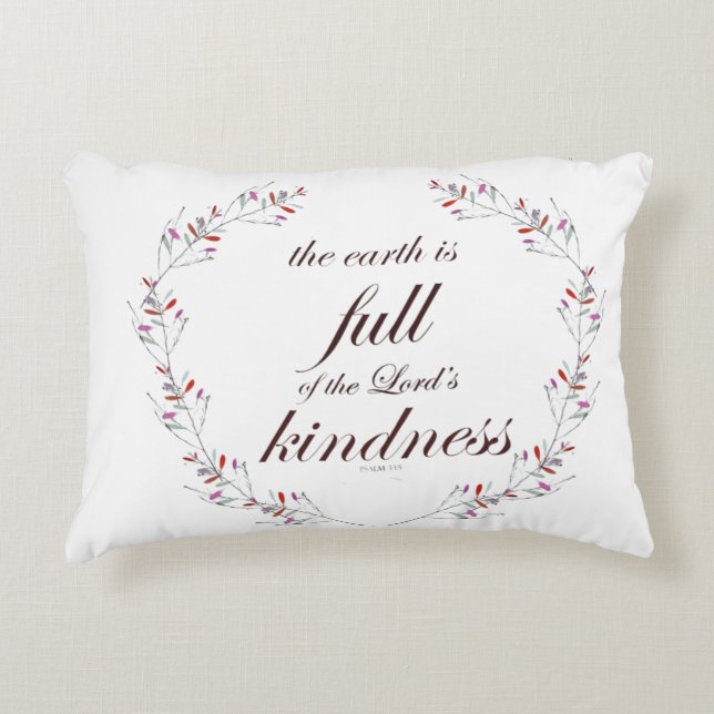 Skript, Psalm 33, Fullt Kindness Prydnadskudde (Framsidan)