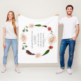 Skript, Psalm 9, all din underbara deeds LORD Fleecefilt