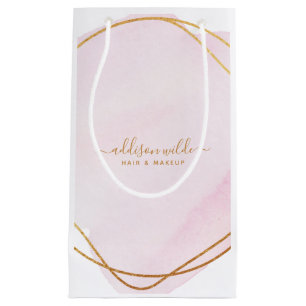Skript  Rosa Watercolor Guld Circle Business