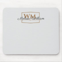 Skript silver Guld Monogram Namn