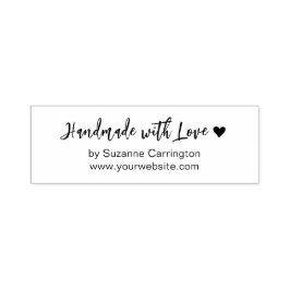 Skript som handhas med Kärlek Heart. Visitkort Självfärgande Stämpel