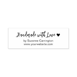 Skript som handhas med Kärlek Heart. Visitkort Självfärgande Stämpel