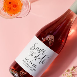 Skript Spara datumet Vin-etiketten för mousserande