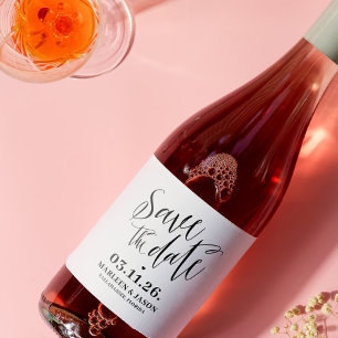 Skript Spara datumet Vin-etiketten för mousserande
