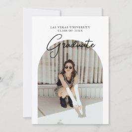 Skript Studenten 2-sidig foto Porträtt Party in Inbjudningar