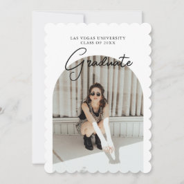 Skript Studenten 2-sidig foto Porträtt Party in Inbjudningar