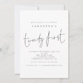 Skript tjugoförsta Födelsedagsfesten Inbjudningar