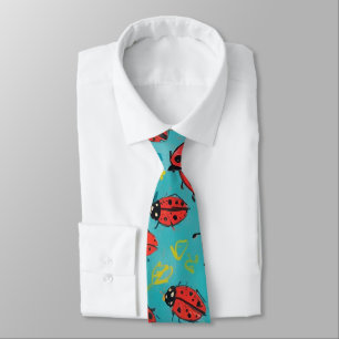 Skripta Teal & Red Ladybug Mönster Slips