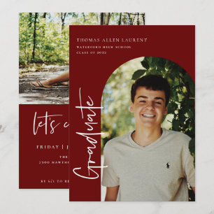 Skriptad fotoinbjudan med Ram-Studenten- Meddelande