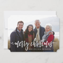 Skriptad jul i svart foto-Helgdag Julkort