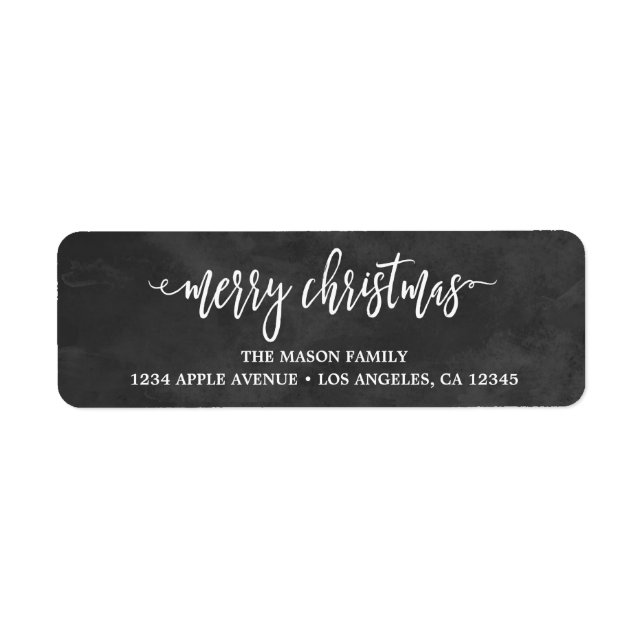 Skriptad jul returadress etikett (Framsidan)