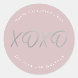 Skriptans XOXO Glad Alla hjärtans dag-Helgdag Runt Klistermärke