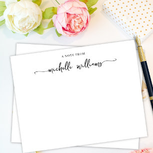 Skriptanteckning från Elegant Calligraphy Snyggt f Anteckningskort