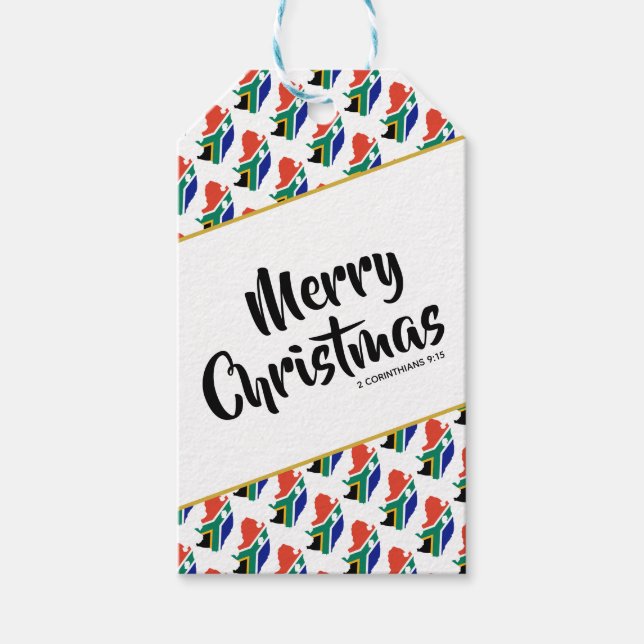 Skriptapp för Anpassningsbar av SYDAFRIKA God jul Presentetikett (Framsidan)