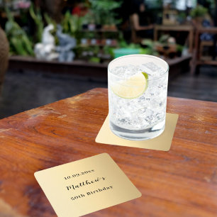 Skriptår för Guld namn Underlägg Papper Kvadrat