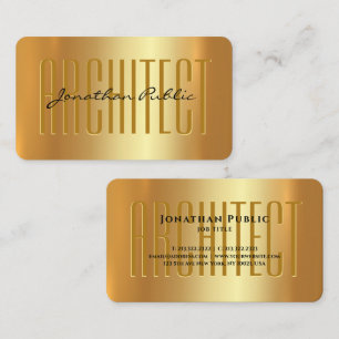 Skriptarkitekt för Guld av modern Elegant Visitkort