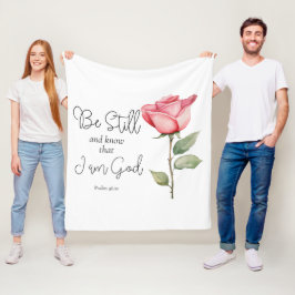 Skriptarna ska vara stilla och veta att jag är Gud Fleecefilt