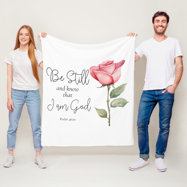 Skriptarna ska vara stilla och veta att jag är Gud Fleecefilt (På plats)