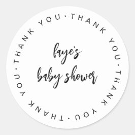 Skriptbabyvisningsprogram - Tack för favoritetiket Runt Klistermärke