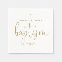 Skriptbaptism i Modern Elegant Guld