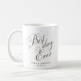 Skriptbästa dag någonsin kaffemugg