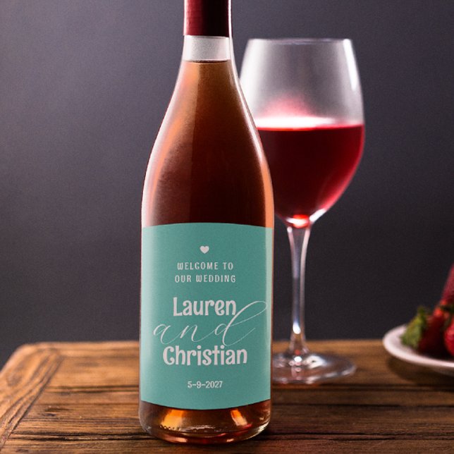 Skriptblåsans kvadrat Bröllop Vin-etikett Vinflaska Etikett (Skapare uppladdad)