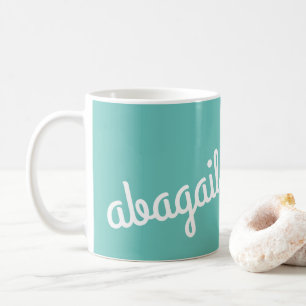 Skriptblåvitkaffe Mugg