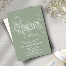 Skriptblommor Baby i blommor i Grönten Sage i Bloo