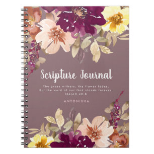 Skriptbok för Blommigt Personlig Journal Anteckningsbok