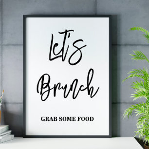 Skriptbok Låt oss brunch Möhippa-tecken Poster