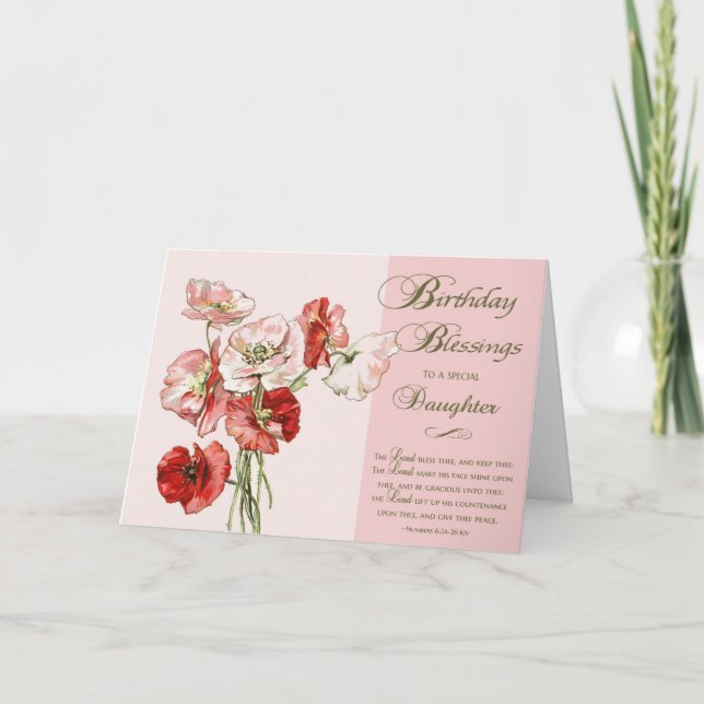 Skriptboksblad till en Speciell dotter Kort (Framsida)