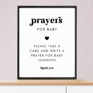 Skriptböner för Baby babyskylt Poster