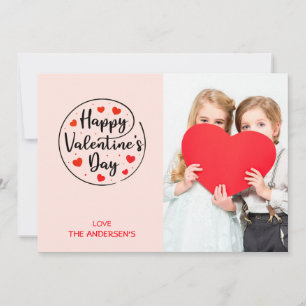 Skriptcirkel Heart Glad Alla hjärtans dag Foto Julkort
