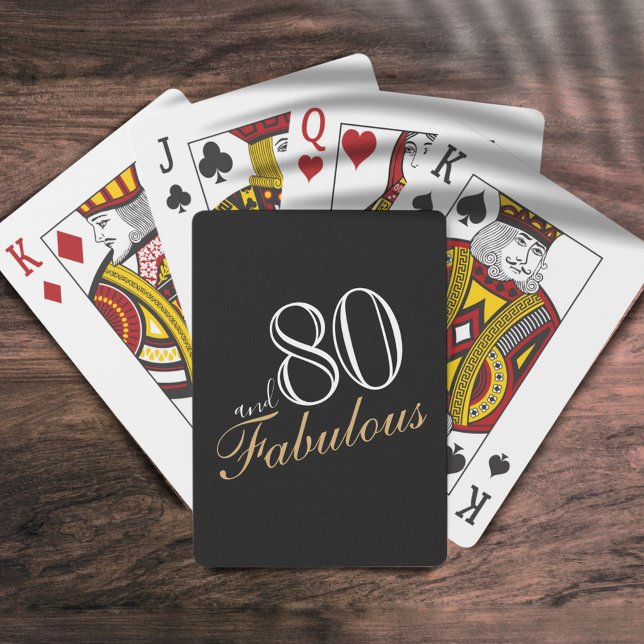 Skriptdagar för 80 och Fabulous Black Elegant Casinokort (Skapare uppladdad)
