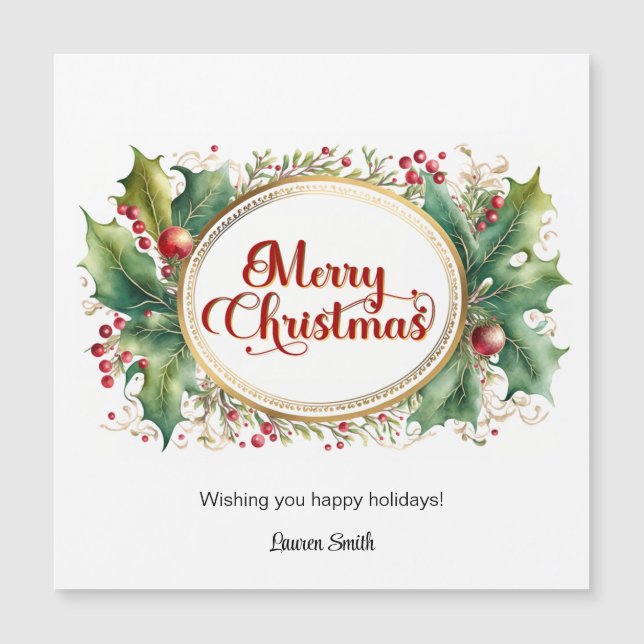 Skriptet anpassningsbar God jul i Guld Blommigt Ra (Framsida)