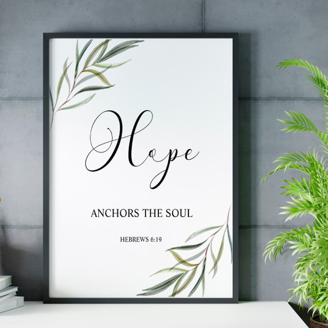 Skriptet Bible verse Hebrews lövs Poster (Skapare uppladdad)