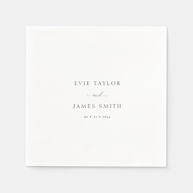 Skriptet Bröllop i Par Namn Pappersservett (Framsidan)