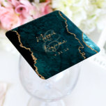 Skriptet Bröllop i Teal Blue Agate Guld Underlägg Papper Kvadrat<br><div class="desc">Elegantens moderna underlägg i bröllop har en färgad,  blå,  agate geode-bakgrund som trimmas med faux guld glitter. Anpassa dem med parets namn i guld-färgad-handskriftsgrafi över ett stort område och bröllop-datumet i typsnittet.</div>