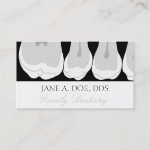 Skriptet Dentist Office Dental Teeth X-Ray Silver Visitkort
