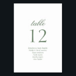 Skriptet elegant Namn Guest  Bröllop Bordsnummer<br><div class="desc">Elegant Minimalistiskt skript Bröllop-Bordsnummer med gästnamn. Upptäck hela samlingen för ett koordinattema i bröllop. Dm för rådgivning eller anpassning</div>