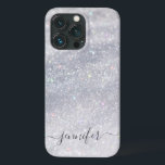 Skriptet elegant Silver Glitter | Anpassat namn<br><div class="desc">Höj din iPhone 13 Pro med det fantastiska anpassade namnet fodral, med skript för elegant silver glitter. Skräddarsy den med ditt namn eller initialer för att få en personlig, samtidigt som du ser till att mobila är väl skyddad med en snyggt. En perfekt som blandar glamor och funktioner!</div>