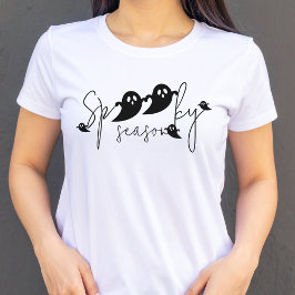 Skriptet Halloween för Spooky Season Black Ghost S T Shirt