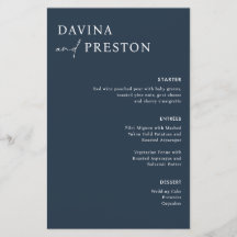 Skriptet Modern BRÖLLOP i Blue Navy Calligraphy